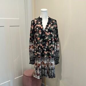 Alice + Olivia Black Bishop Sleeve Sundress